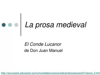 la prosa medieval