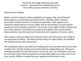 Infrasound from Bolides