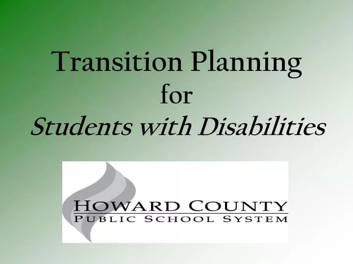transition planning for students with disabilities