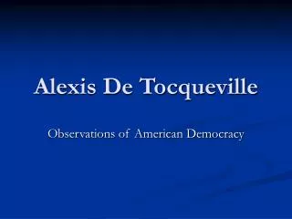 alexis de tocqueville