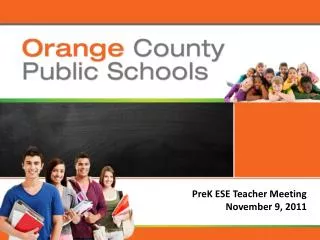 PreK ESE Teacher Meeting November 9, 2011