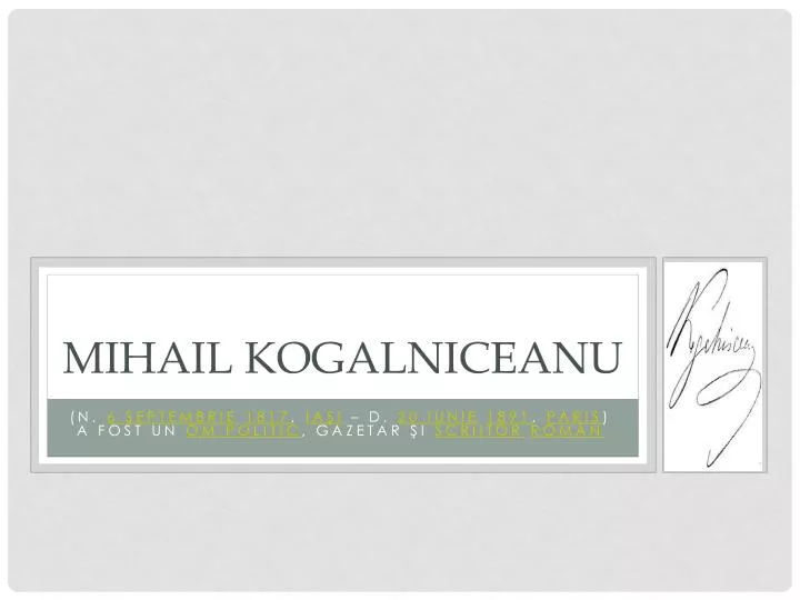 m ihail kogalniceanu