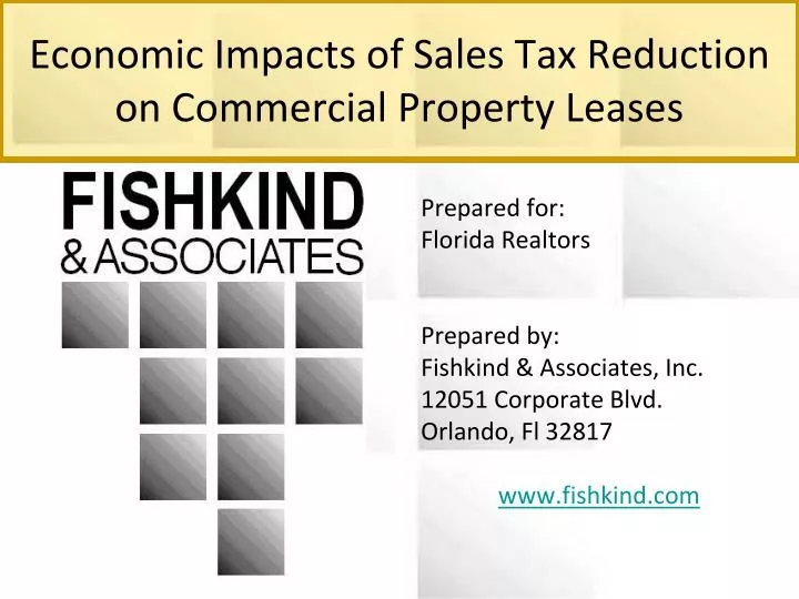 economic impacts of sales tax reduction on commercial property leases