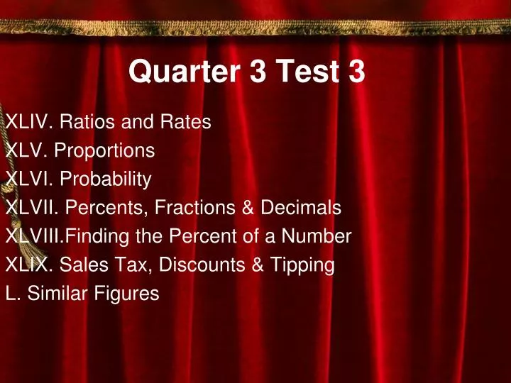 quarter 3 test 3