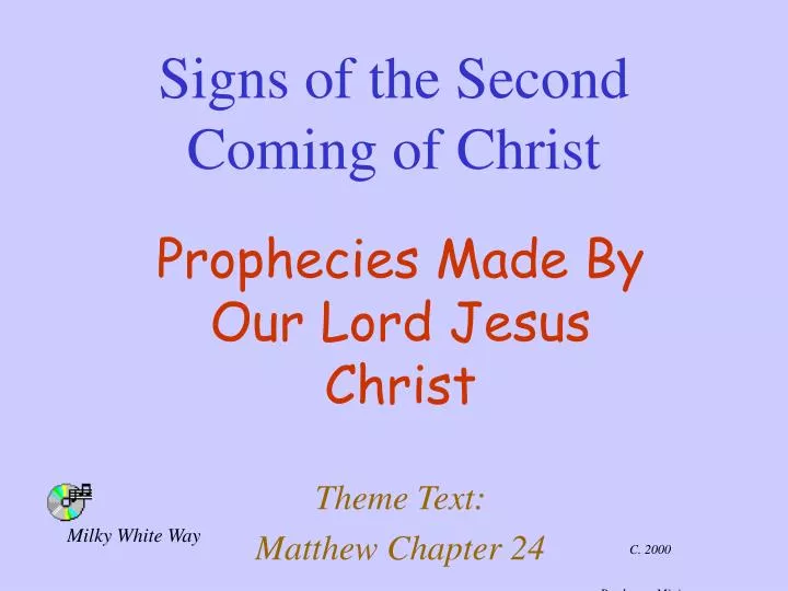 signs of the second coming of christ