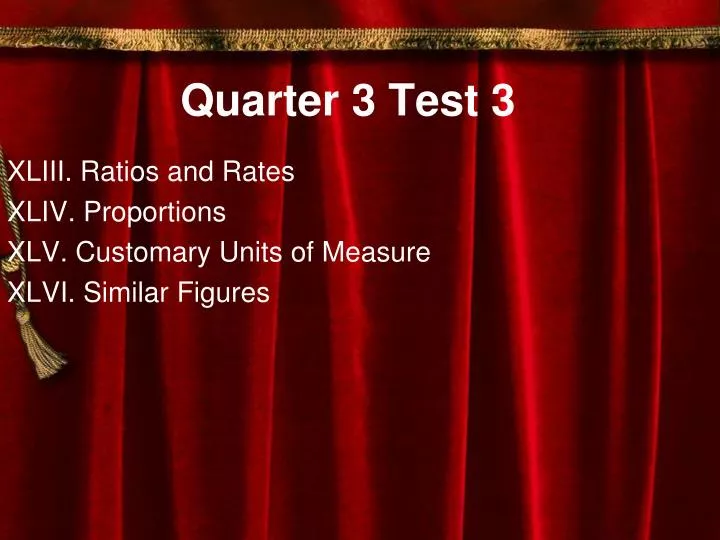 quarter 3 test 3