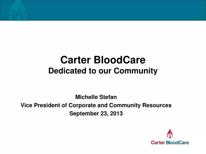 carter bloodcare dedicated to our community