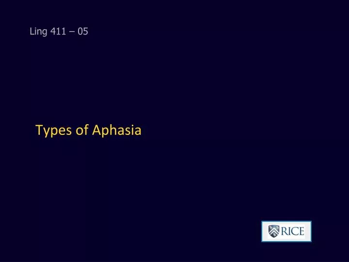 types of aphasia