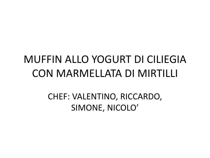 muffin allo yogurt di ciliegia con marmellata di mirtilli
