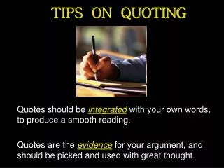 tips on quoting