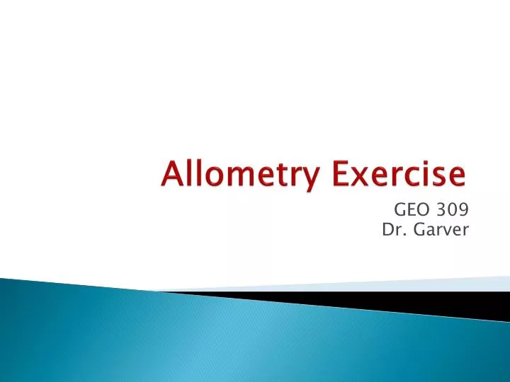 allometry exercise
