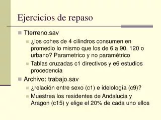 ejercicios de repaso