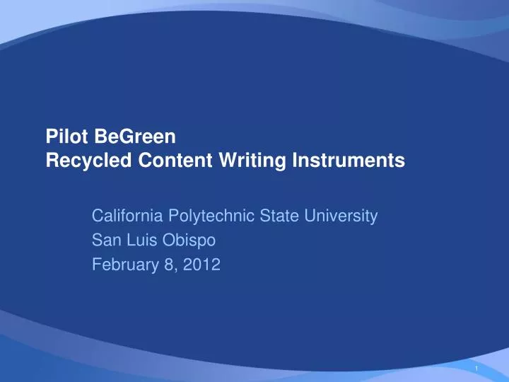 pilot begreen recycled content writing instruments