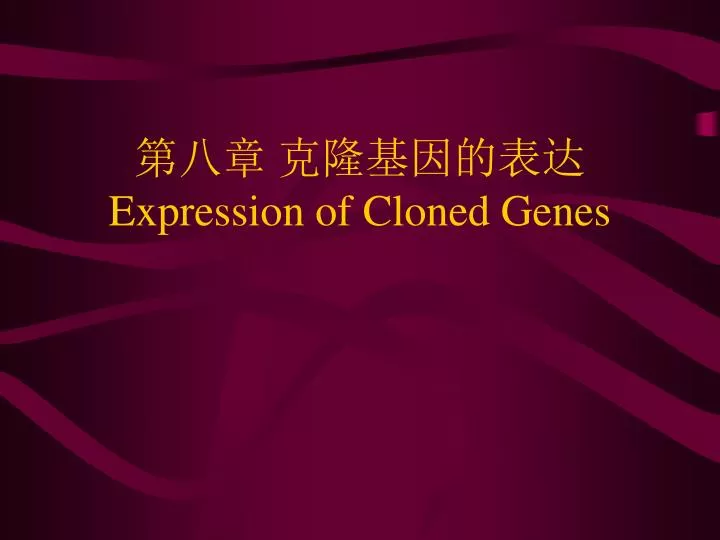 expression of cloned genes