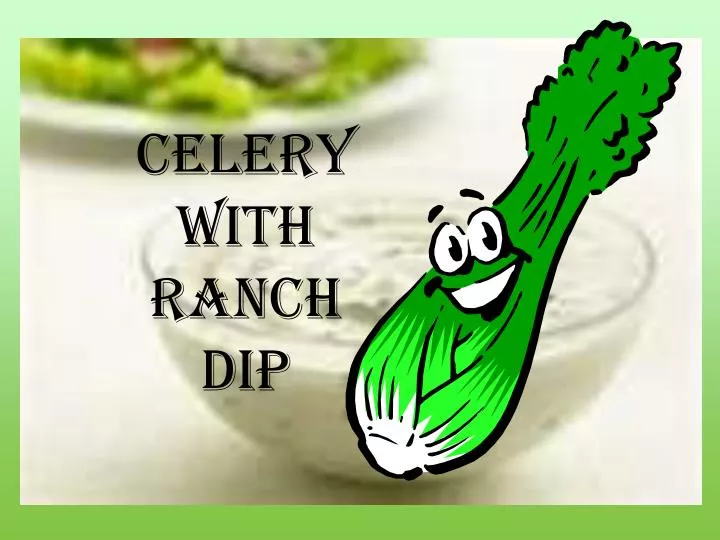 celery with ranch dip