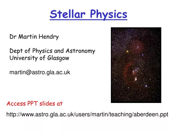 stellar physics