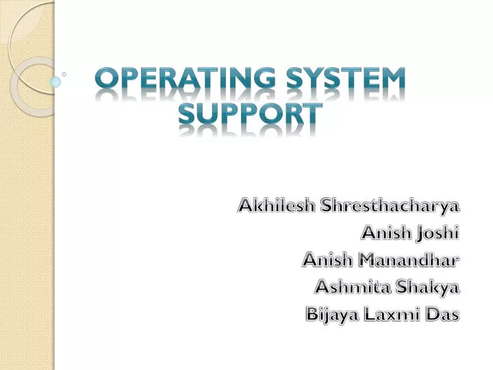 operating system support