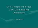 USF Computer Science New Grad Student Orientation - slide 1