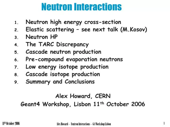neutron interactions