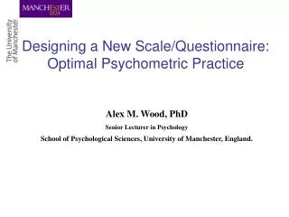 Designing a New Scale/Questionnaire: Optimal Psychometric Practice