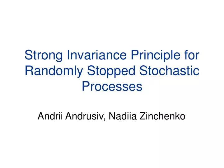 strong invariance principle for randomly stopped stochastic processes