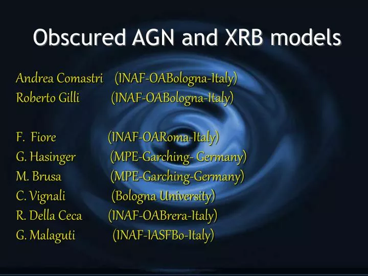 obscured agn and xrb models