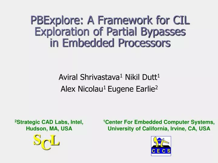 pbexplore a framework for cil exploration of partial bypasses in embedded processors