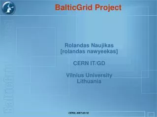 BalticGrid Project