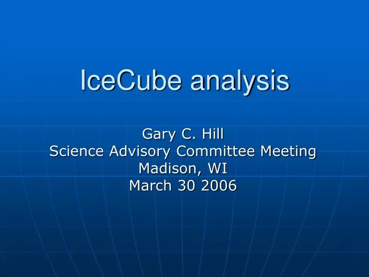 icecube analysis