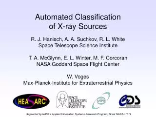Automated Classification of X-ray Sources