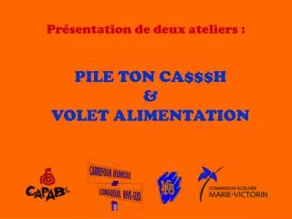 pr sentation de deux ateliers