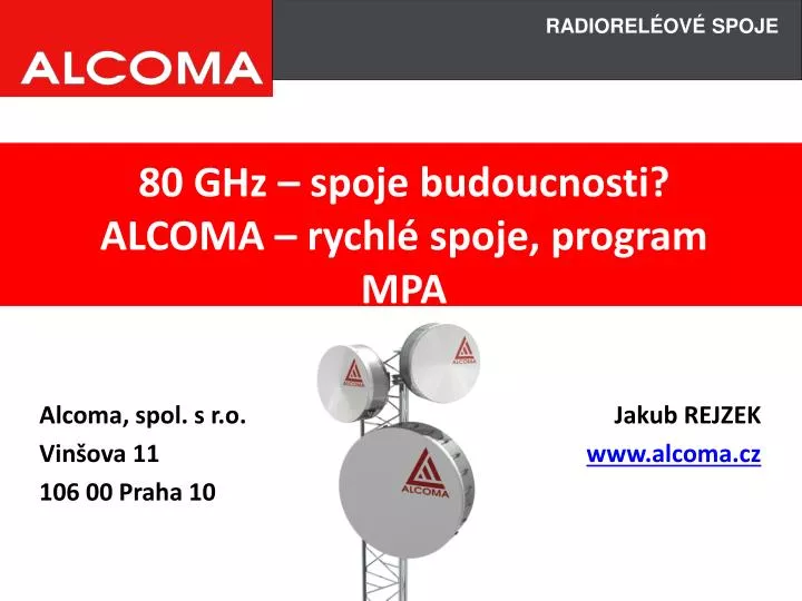 80 ghz spoje budoucnosti alcoma rychl spoje program mpa