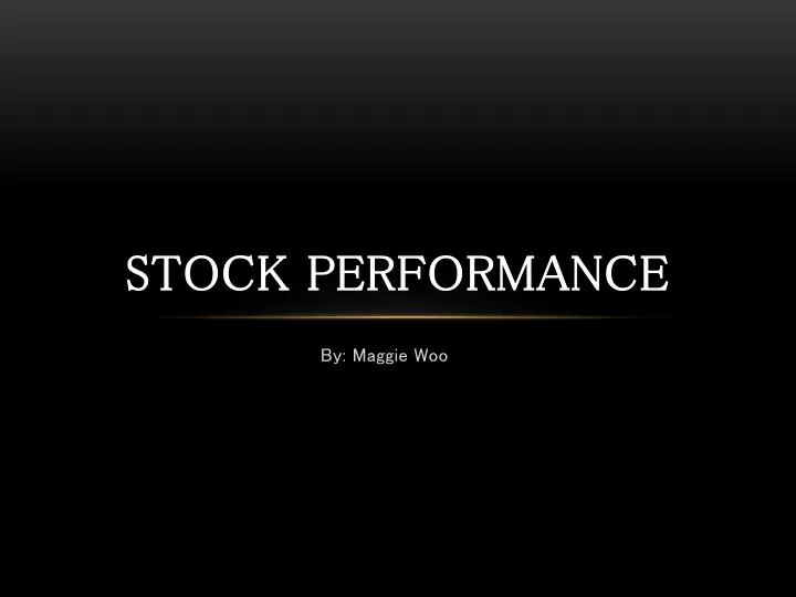 stock performance