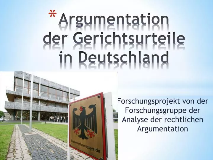 argumentation der gerichtsurteile in deutschland