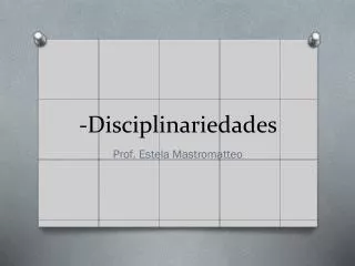 disciplinariedades