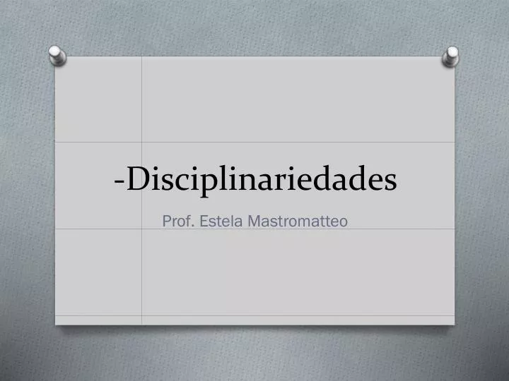 disciplinariedades