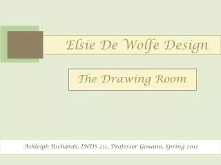 Elsie De W olfe Design