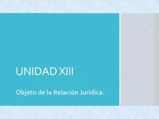 unidad xiii