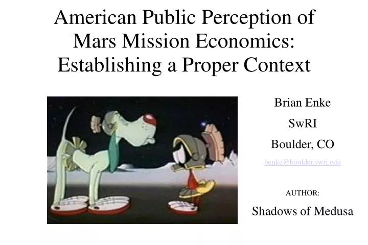 american public perception of mars mission economics establishing a proper context