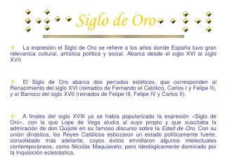 siglo de oro