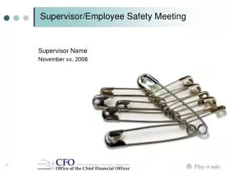 Supervisor/Employee Safety Meeting