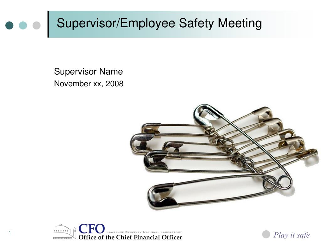 PPT - Supervisor/Employee Safety Meeting PowerPoint Presentation, free ...