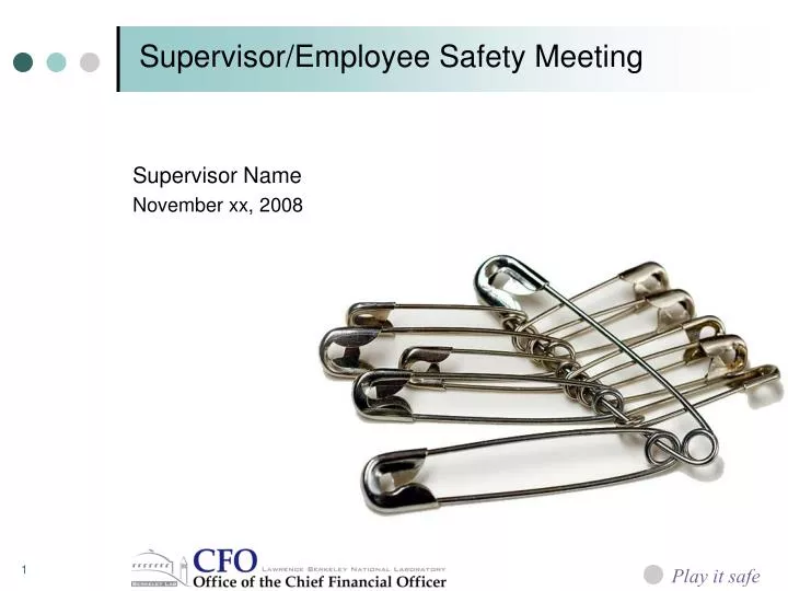 supervisor employee safety meeting