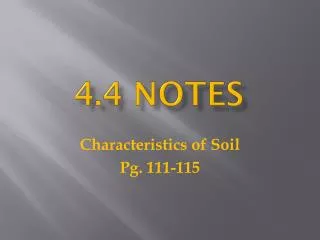 4.4 Notes