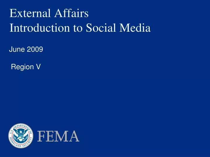 external affairs introduction to social media