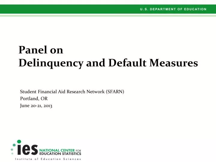 panel on delinquency and default measures