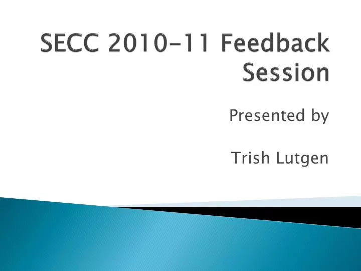 secc 2010 11 feedback session
