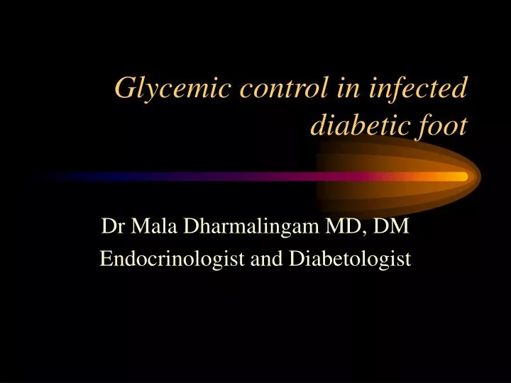 glycemic control in infected diabetic foot