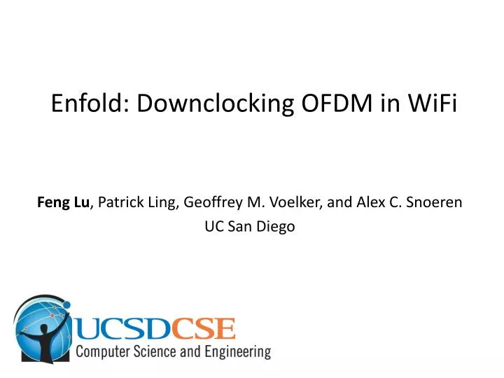 enfold downclocking ofdm in wifi