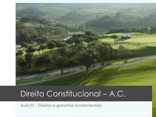 direito constitucional a c